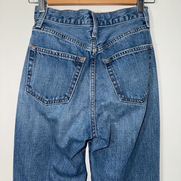 Moussy High Rise Straight Leg Jean - Blue 24 - Picture 4 of 7